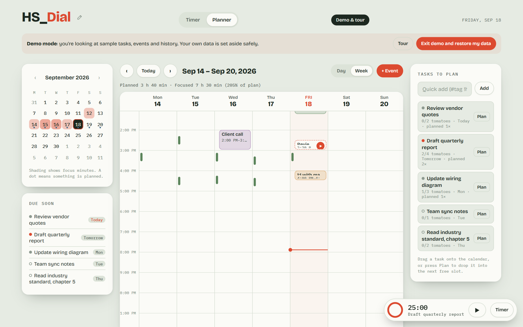 Planner calendar